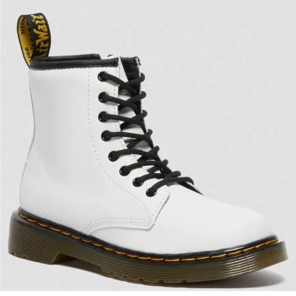 Girls 1460 J Dr. Martens size 3 White boots